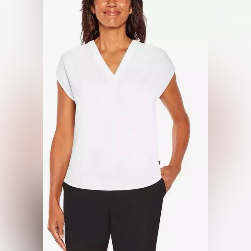 Banana Republic short sleeve v-neck blouse - Picture 3 of 5